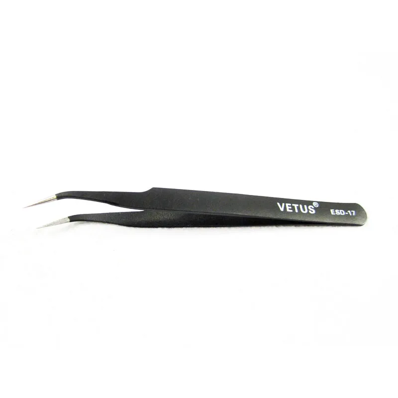 VETUS BGA Precision ESD Stainless Steel Anti static Tweezers SMD Reworking Soldering Hand Tools ESD10 17|Детали инструментов| |