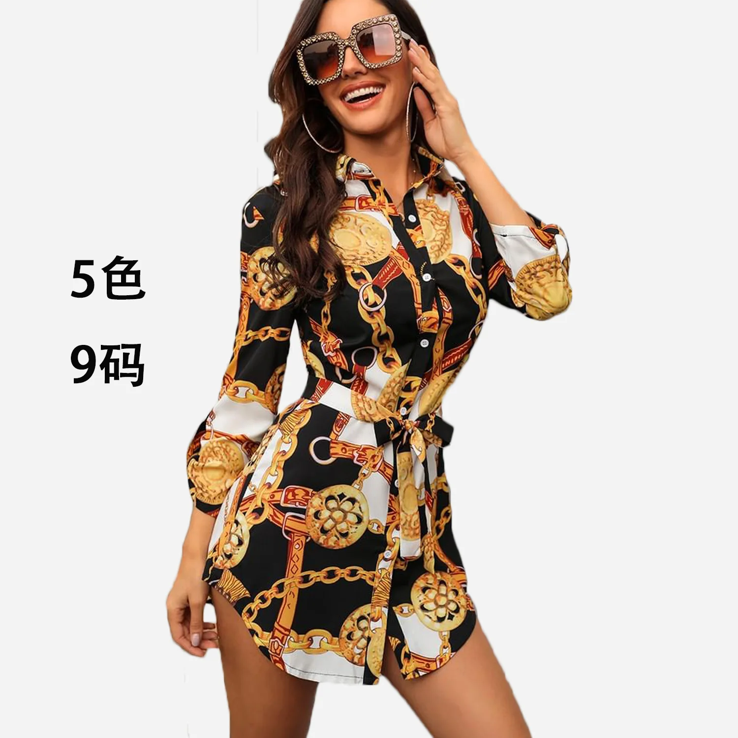 Весна/Лето 2020 модная новинка hd цифровая печать Сексуальная рубашка для ночного