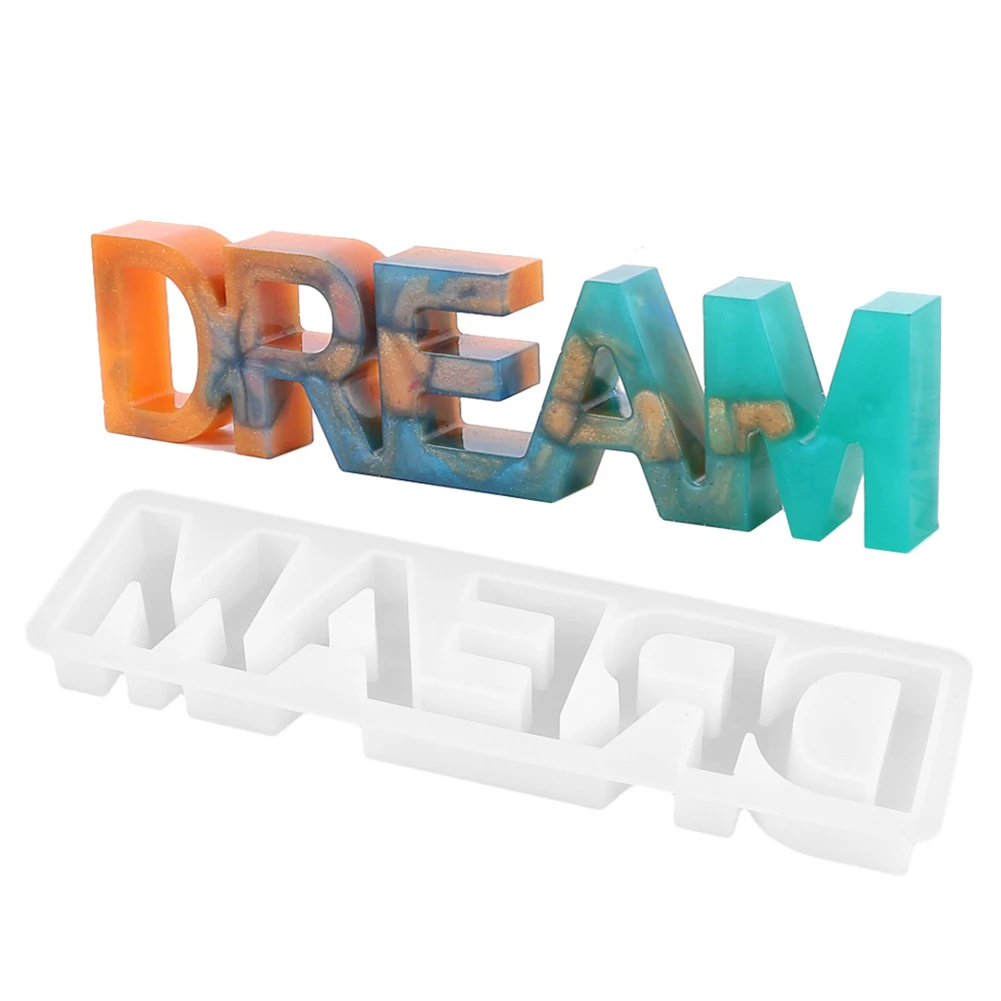 Силиконовая форма сделай сам с надписью DREAM зеркальные поделки хранение