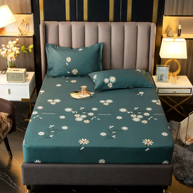 

Bed Linen Elastics Fitted Sheet Home 100% Cotton Sanding Bed Linen No Pillowcase Queen King Size Mattress Cover New 180*200cm