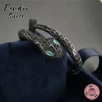 s925 sterling silver original jewelry serpent bangles open cuff bracelet for women valentines day gift bracelet mens trend