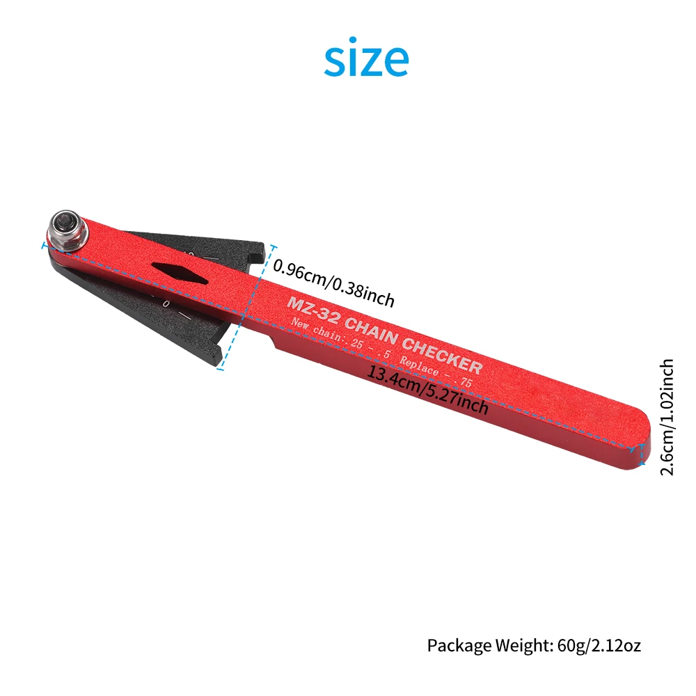 

1pcs Bicycle Chain Wear Indicator Checker Mountain Road Bike MTB Chains Gauge Measurement Ruler Cycling Replacement Repair Tool