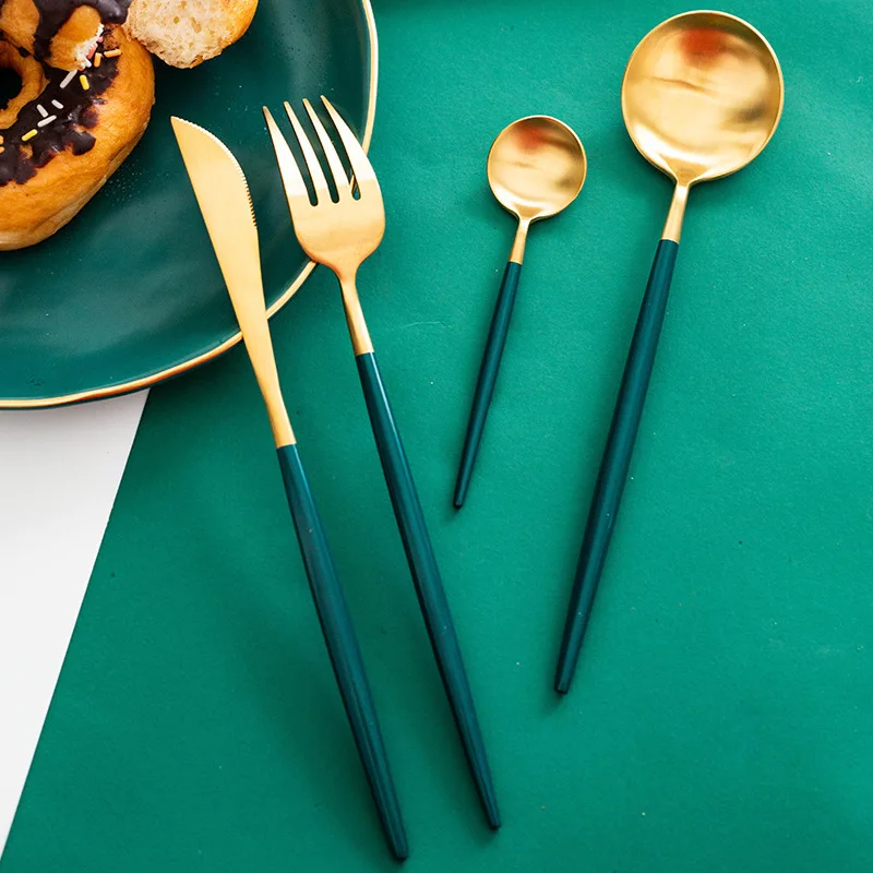 Набор столовых приборов из нержавеющей стали в скандинавском стиле 304|Столовые