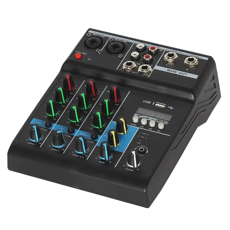Профессиональный 4 канальный Bluetooth смеситель o смешивания DJ определения консоль с
