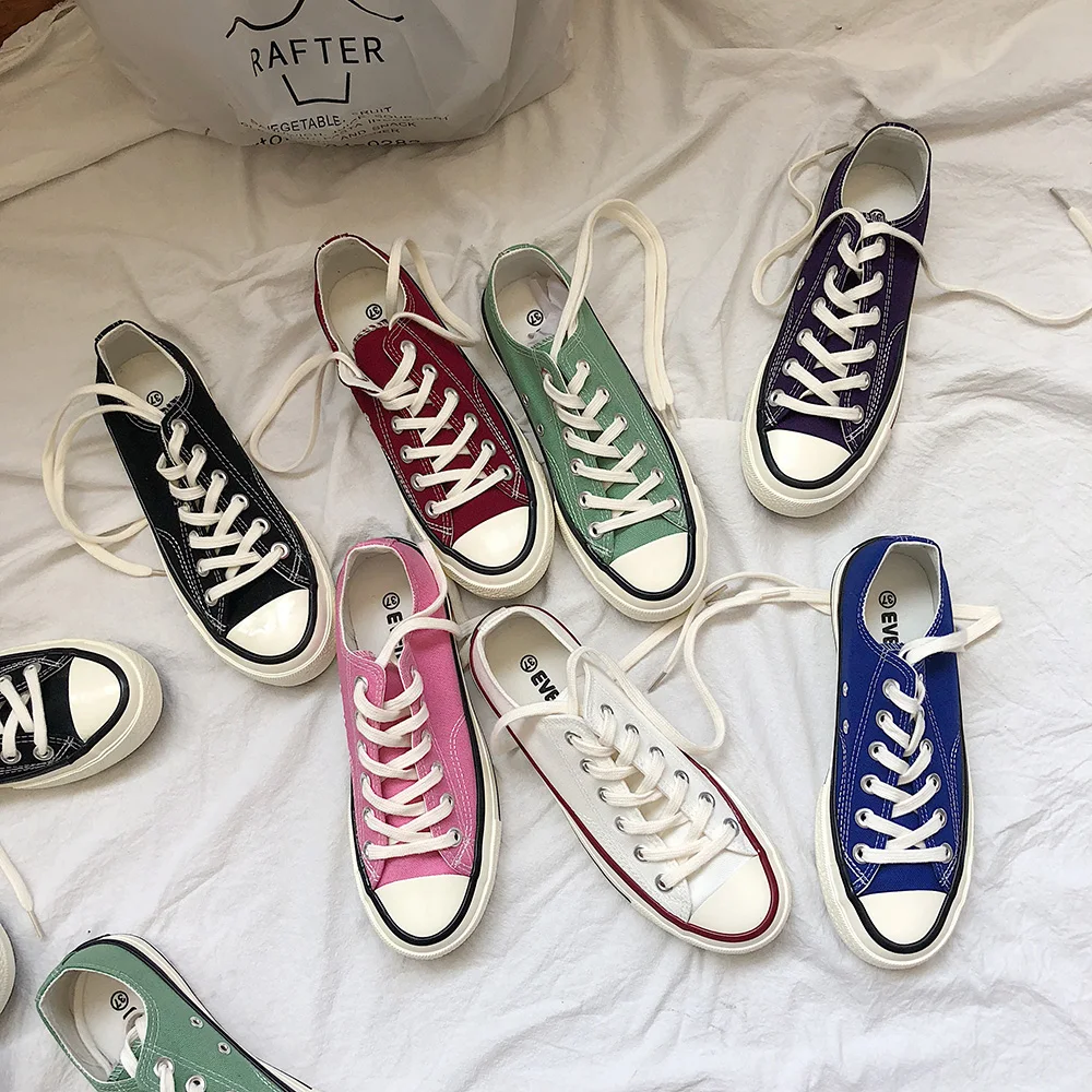 

Новинка весна-осень, модные повседневные Универсальные женские холщовые туфли с низким вырезом, однотонные удобные парные туфли на плоской...