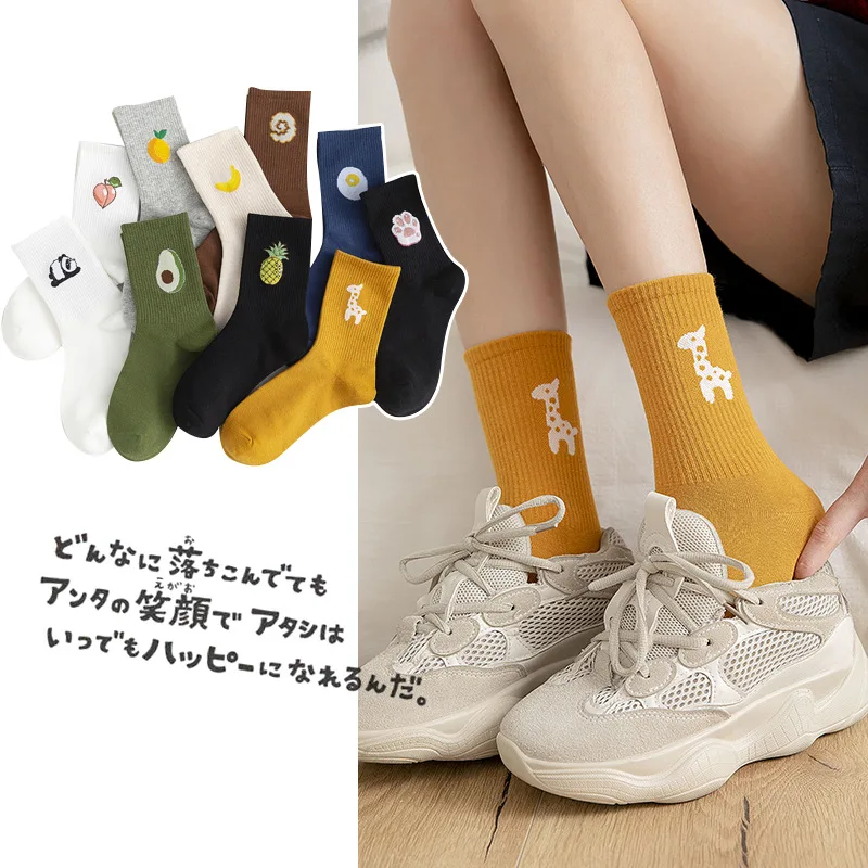 Jeseca женские носки с фруктовым принтом унисекс Harajuku уличная одежда хип хоп