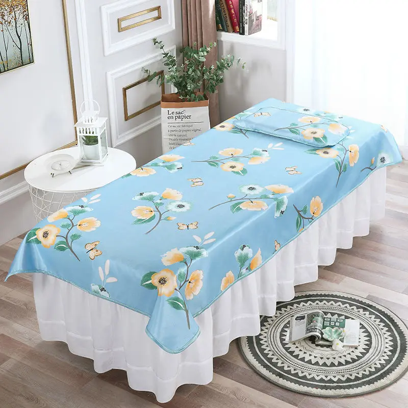 Ледяной Шелковый коврик с отверстиями для летнего салона красоты массажные