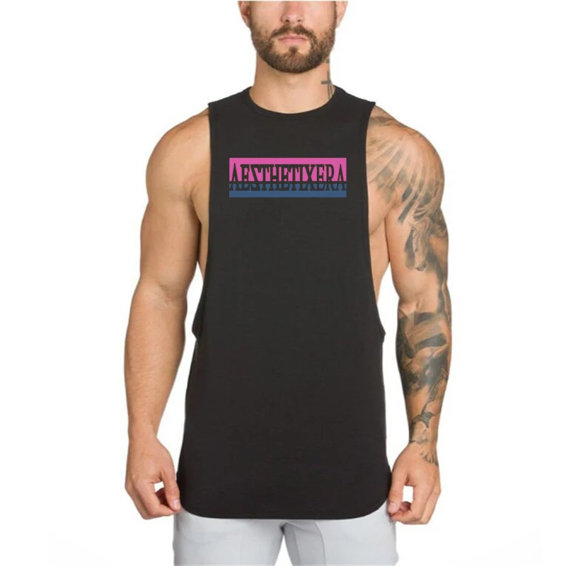 Мужской жилет для бега Мужская нижняя рубашка спортзала однотонная