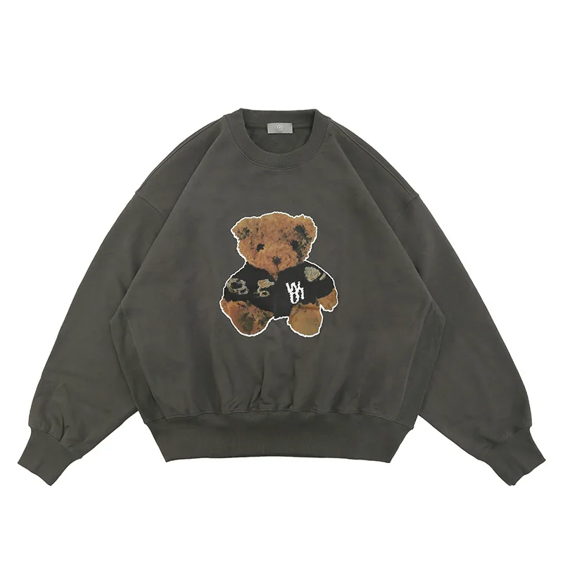 Новое поступление 2021 мужские толстовки хорошего качества с медведем худи для