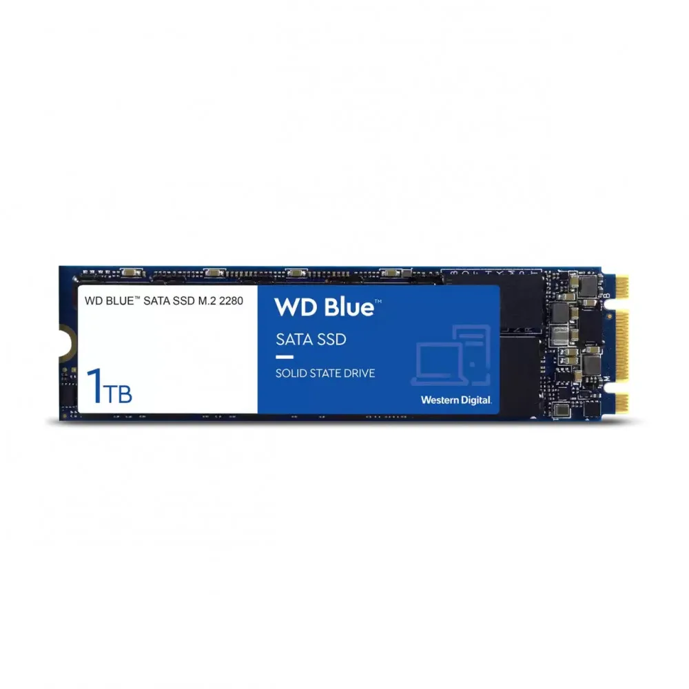 Твердотельный накопитель SSD WD Blue 3D NAND WDS100T2B0B 1ТБ M2.2280 SATA III (TLC)|Внутренние