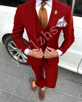 handsome one button groomsmen peak lapel groom tuxedos men suits weddingprom best man blazer jacketpantstievest 966