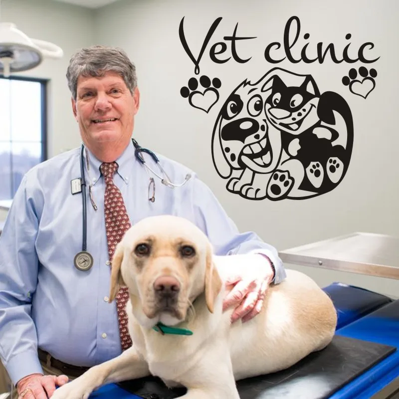 Уход за салонами наклейка для магазина домашних животных плакаты виниловые