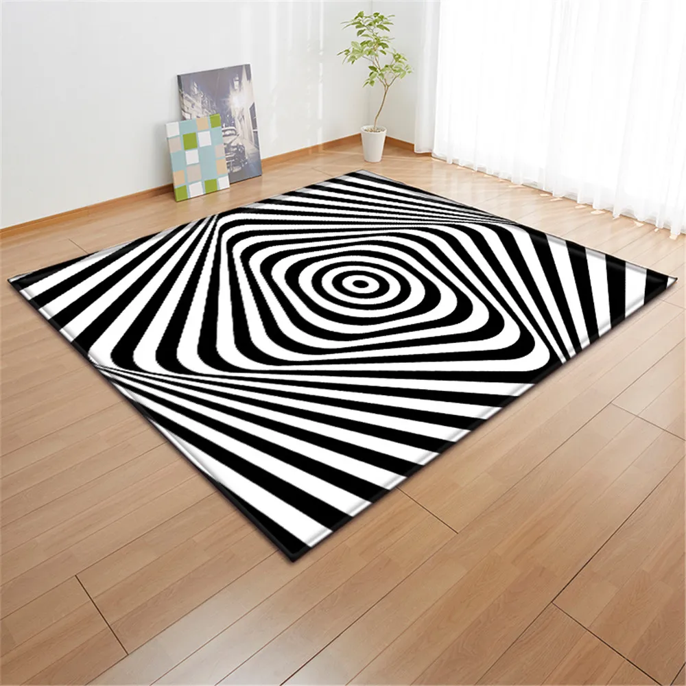 Современный абстрактный фланелевый нескользящий коврик для балкона обеденного