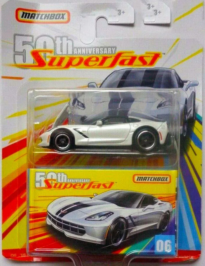 SUPER FAST-6 Спичечный бокс для автомобиля, супер быстрый VOLKSWAGEN HONDA Corvette, 50-летний коллекционный выпуск, металлическая литая модель автомобиля, детские игрушки, подарок - Цвет: SUPER FAST-6