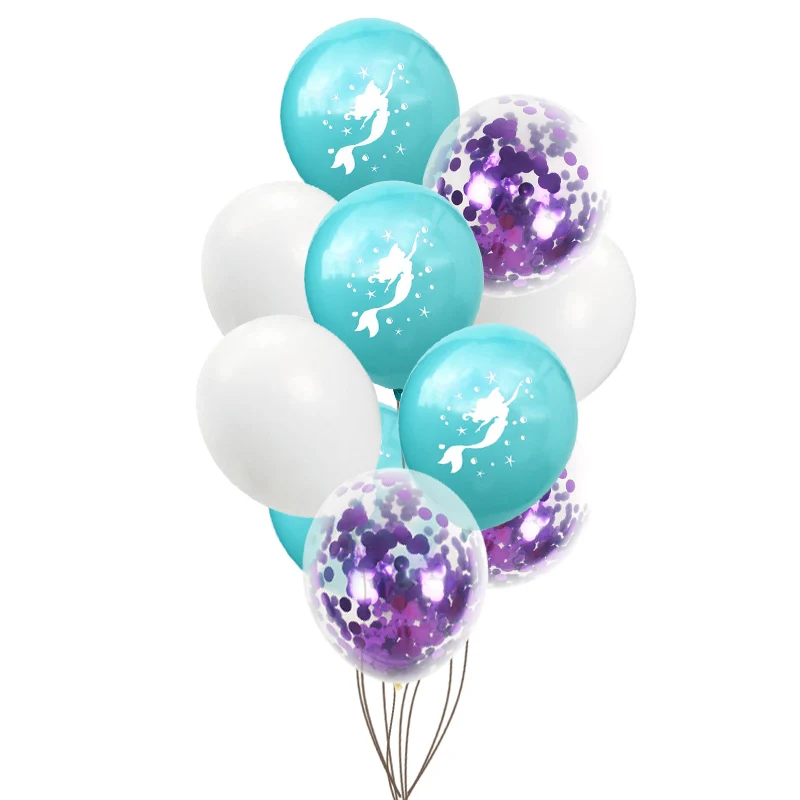mermaid CF set 3 Новое платье в стиле Русалочки с латексные воздушные шары конфетти воздушные шары Свадебные Globos дети День рождения украшения детский душ расходные материалы - Цвет: mermaid CF set 3
