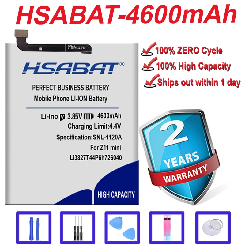 Оригинальный аккумулятор HSABAT 4600 мАч для ZTE Nubia Z11 Mini NX529J miniS NX549J Z17 mini NX569H NX569