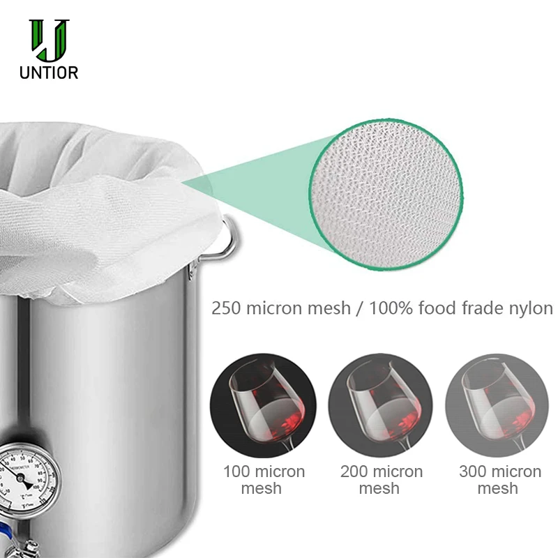 Сетчатый многоразовый ПИВОВАРЕНИЕ вино UNTIOR 250 фильтр мешок для пива