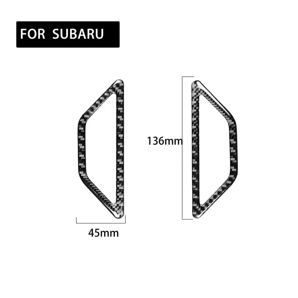 

2Pcs Air Outlet Panel Sticker Sturdy Anti-corrosive Carbon Fiber Interior Dashboard Left Right Side Air Conditioner Vent Trim Co