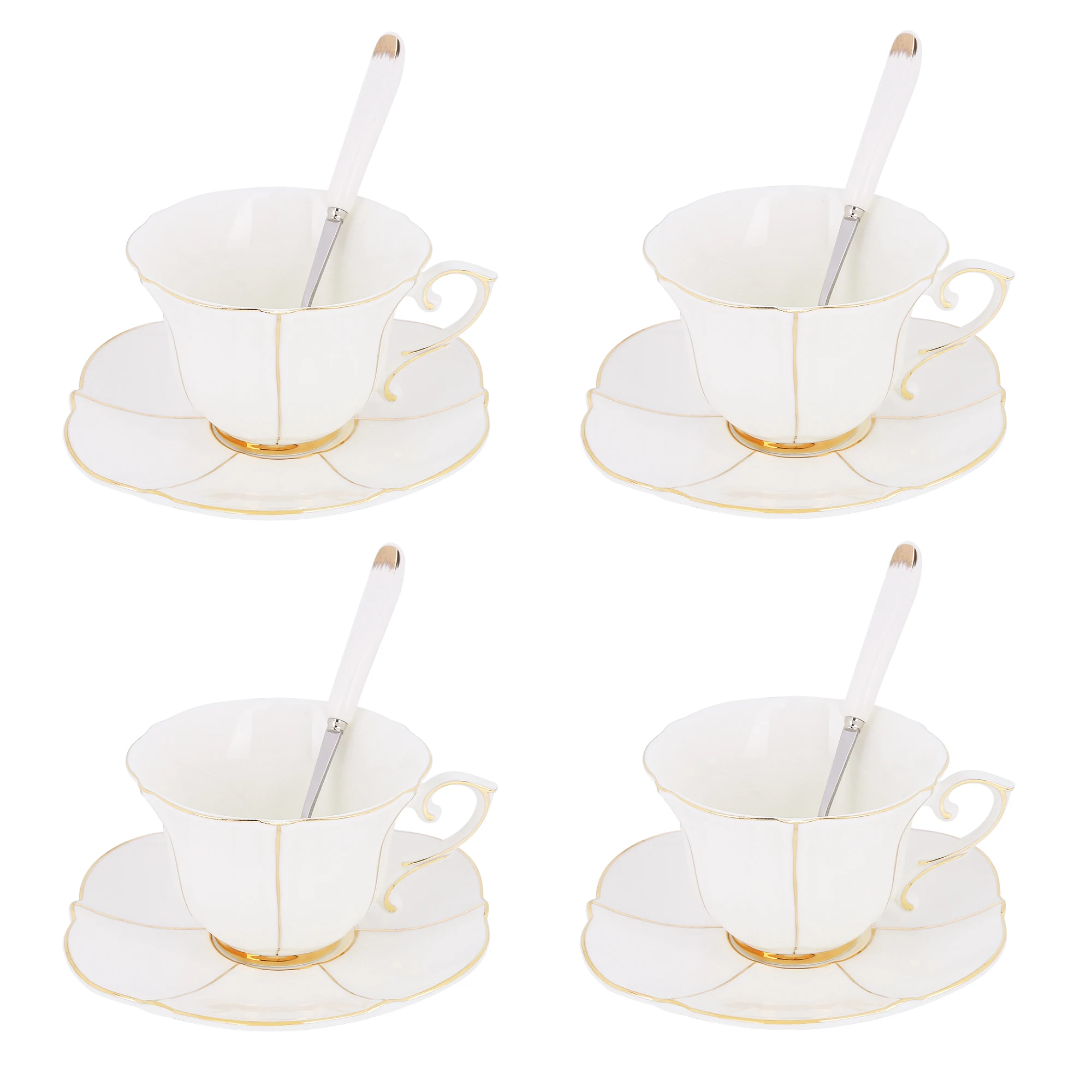 ARTVIGOR набор из 12 предметов для кофе и чая костяного фарфора кофейных чашек блюдец