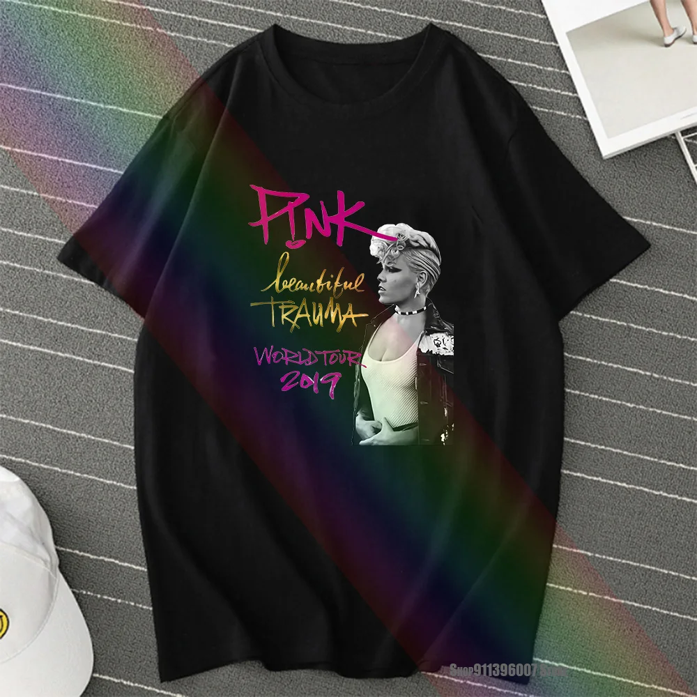 P!Nk розовая футболка с красивыми травмами во всем мире Tour Merch 2019 музыка Оскар