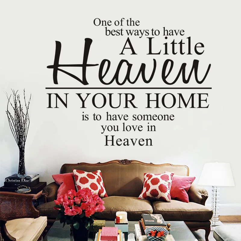 Небеса английские цитаты виниловые наклейки на стену забавные слова