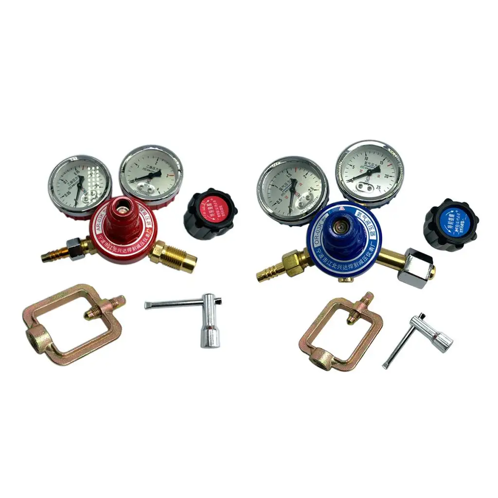 

Copper Oxygen Acetylene Regulator Pressure Reducer Replacement Gauges Valve