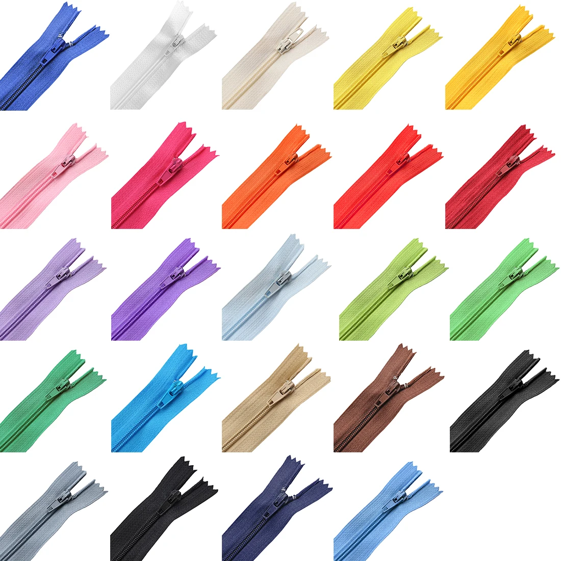10 шт./упак. цветные высококачественные нейлоновые застежки-молнии длиной 20 см