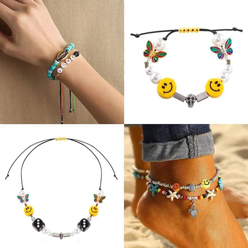 

73pcs 10g Yellow Smiley Beads Acryl Smiley Face Spacer Loose Beads for Jewelry Making DIY Handmade Garment Accessories