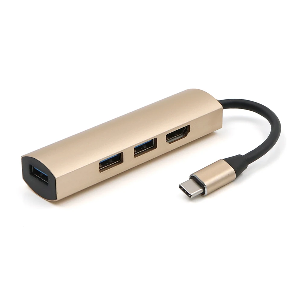 

USB C HUB Portable Type-C to USB 3.0 HDMI 4K Converter Hub Adapter Dock for MacBooPro HDMI Accessories Splitter 4 Port usb hub