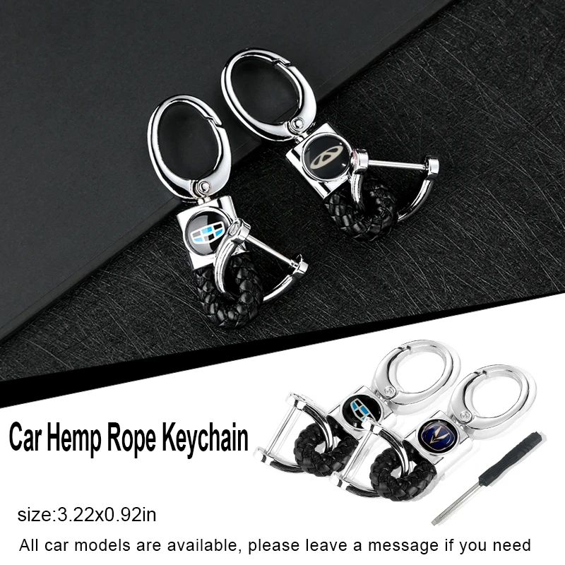 

1pcCar Metal Braided Keychain Lanyard Key Ring For Toyota TRD Corolla E150 E120 Land Cruiser 200 Camry 40 55 Rav4 Accessories