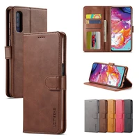 luxury coque for samsung galaxy a50 a50s cover case magnetic stand plain flip wallet leather phone bags for samsung a 50 s cases