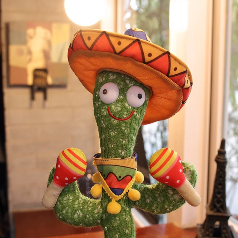 

Funny Singing Dancing Recording Cactus Plush Doll Kids Electronic Music Toys Home Decoration Dropshipping
