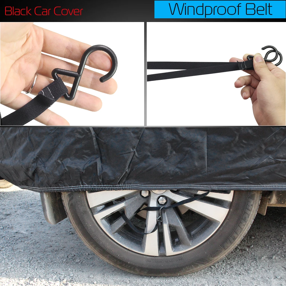 Car Cover Waterproof Auto Sun Shade Anti-UV Rain Snow Wind Resistant Cover For Daewoo Tico Fino images - 6