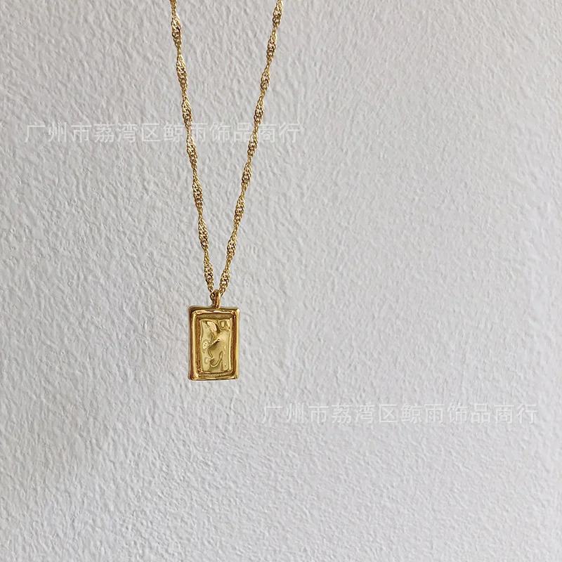 

Stainless Steel Irregular Chain Necklace Short Clavicle Pendant Geometry For Women's Korean Gothic Accessories Luxury Jewelry