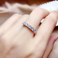 classic 925 silver moissanite ring for daily wear 3mm d color moissanite silver ring sterling silver moisanite jewelry