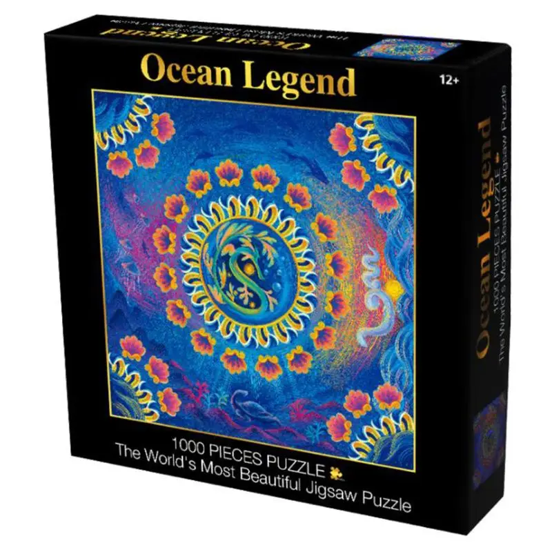 

500/1000 Pieces Mandala Windmill Jigsaw Puzzles Round Square Picture Adult Kids DIY Educational Reduce Stress Toy