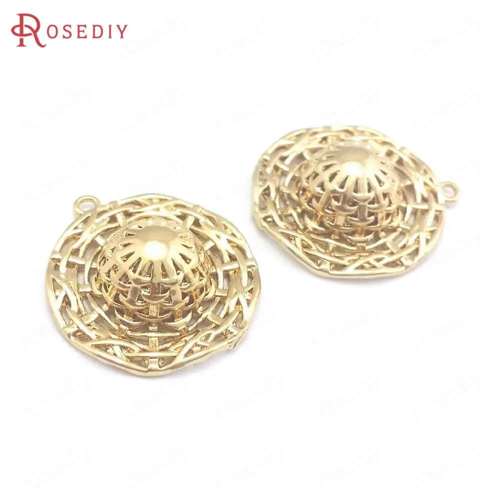 6 шт. латунные подвески для шляпы 24 К цвета шампанского | Украшения и аксессуары