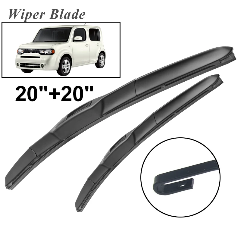 

Щетки стеклоочистителя okoстеклоочистителя для Nissan Cube 2009-2014, лобовое стекло, переднее стекло, 20 + 20 дюймов