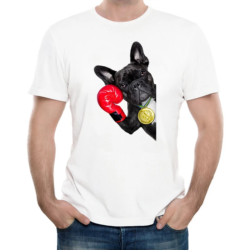 

Футболка мужская с коротким рукавом, модная тенниска мопса, крутая майка, лето