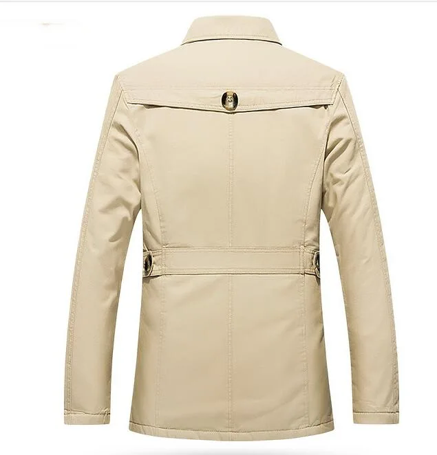 Тренч мужской модная ветровка теплая верхняя одежда Брендовое пальто длинный