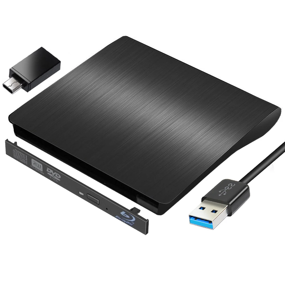 Внешний чехол 12 7 мм Type C + USB 3 0 для Blu-Ray DVD/CD-ROM ноутбука настольного ПК оптического