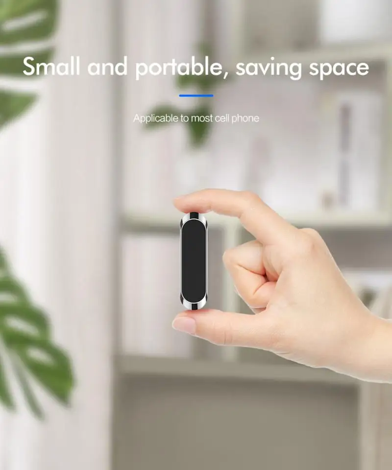 Мини магнитный автомобильный держатель для телефона подставка в форме полосы