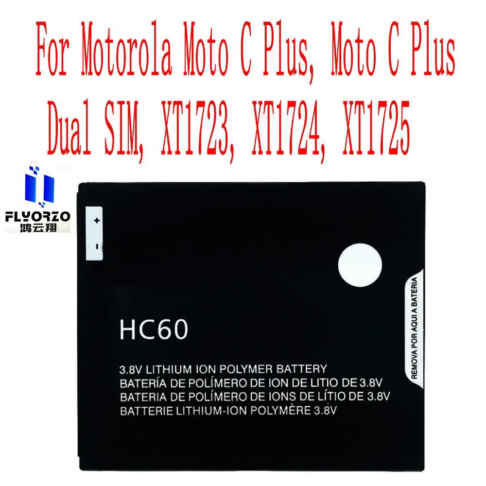 

100% новый 4000mAh HC60 Аккумулятор для Motorola Moto C Plus Dual SIM, XT1723, XT1724, XT1725 мобильный телефон