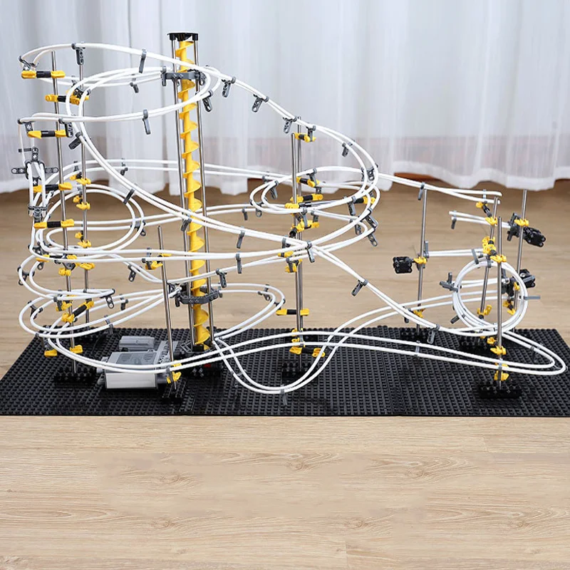 Лифт мрамор пробежки блоки игрушки DIY трек Набор для Детские кирпичи s контур