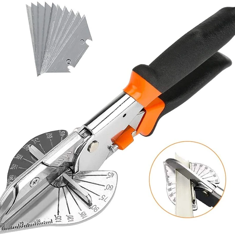 

Multi Angle Miter Shear Cutter 8'' Multifunctional Trunking Shears Hand Tools 45 Degree To 135 Degree Miter Shears Cutting Tool