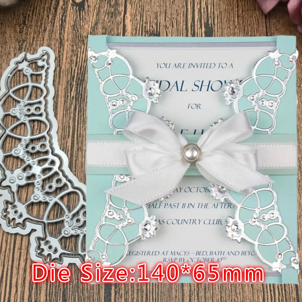 1 шт. приветствие кружевное платье с цветочным рисунком металлический