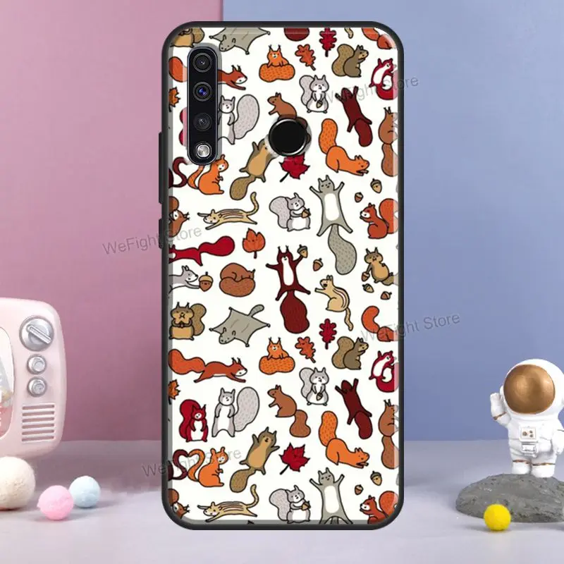 Чехол с мультяшными животными белкой для Huawei P Smart 2019 Nova 5T P40 P20 P30 Pro Honor 50 9S 8S 8A 8X 9X 10i |