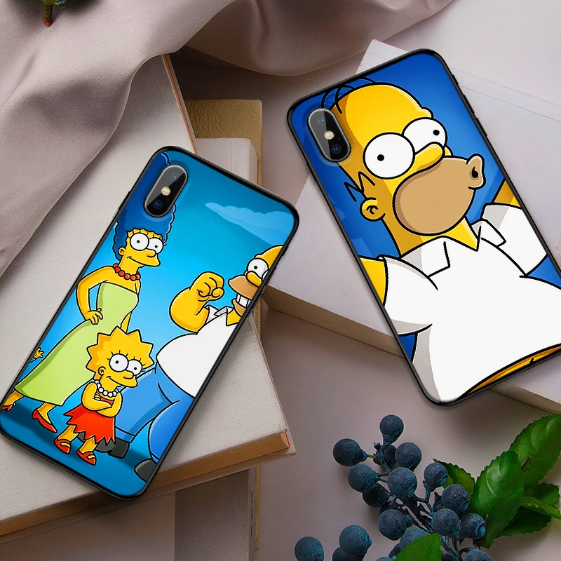 Забавный Симпсоны Мягкий чехол из ТПУ для Apple iPhone X XR XS MAX 5 5S 5C SE 6 S 7 8 Plus ipod touch