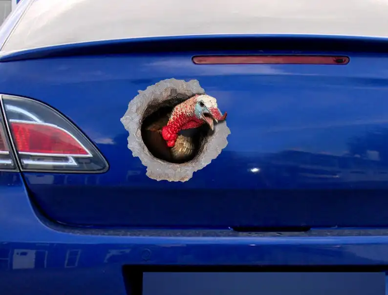 

2021 Decal, turkey gobbler car decal , funny turkey gobbler sticker