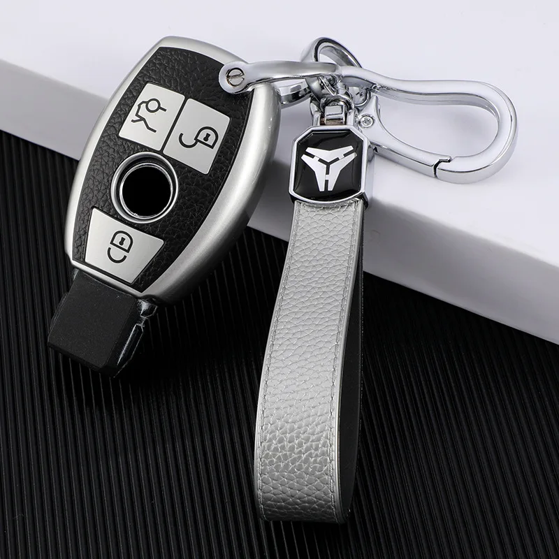 

Suitable for Mercedes-Benz key holder C260L Via C200 button E class E260 shell GLE320 package S leather rubber